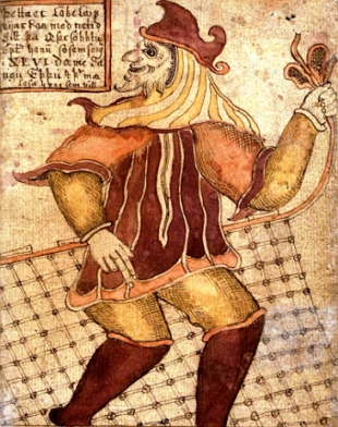 Pintura mostrando o deus Loki da mitologia nórdica