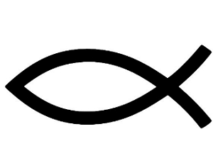 Símbolo cristão do peixe que também representa a páscoa