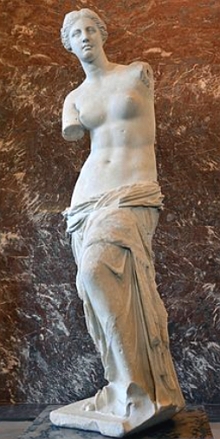 Foto da escultura Vênus de Milo