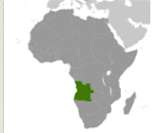 Localização de Angola na África