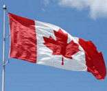 Bandeira do Canadá: folha de bordo no centro