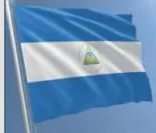Bandeira da Nicarágua hasteada