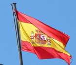 Bandeira da Espanha hasteada