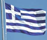 Bandeira da Grécia hasteada em Atenas, capital do país