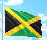 Bandeira da Jamaica hasteada