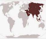 Localização geográfica da Ásia