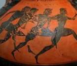 Corrida de atletas gregos (pintura em vaso)