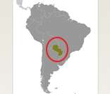Localização do Paraguai na América do Sul