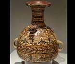 Vaso de cerâmica inca decorado com pintura