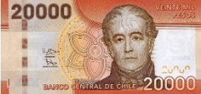 Nota de 20.000 pesos chilenos