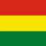 Bandeira da Bolívia hasteada em La Paz