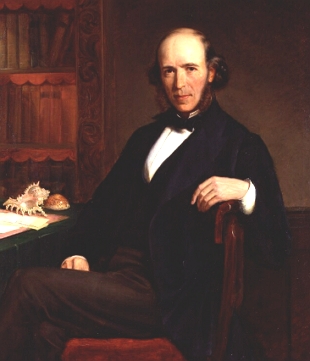 Retrato pintado do fil&oacute;sofo Herbert Spencer