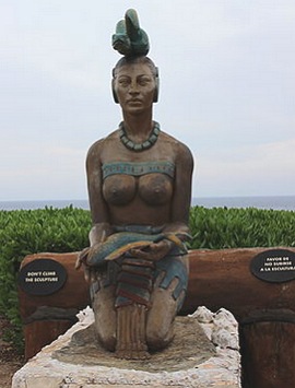 Est&aacute;tua da deusa maia Ixchel