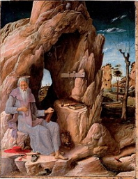 São Jerônimo penitente no deserto (1451), de Andrea Mantegna