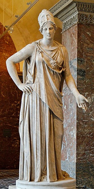 Est&aacute;tua da deusa grega Atena