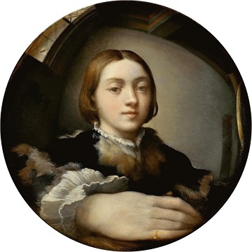Autorretrato pintado por Parmigianino