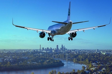 Foto de um avi&atilde;o de passageiros