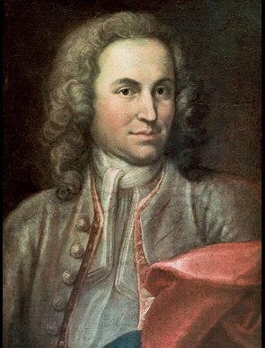 Pintura de um retrato de um homem branco com o cabelo coprido castanho claro.