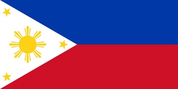 Bandeira oficial da Rep&uacute;blica das Filipinas