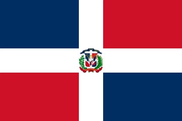 Bandeira nacional da Rep&uacute;blica Dominicana