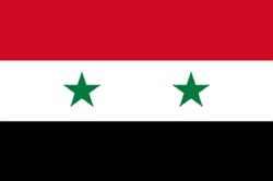 Bandeira nacional e atual da Síria
