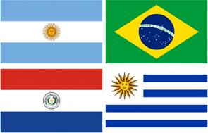 Bandeira dos países do Mercosul