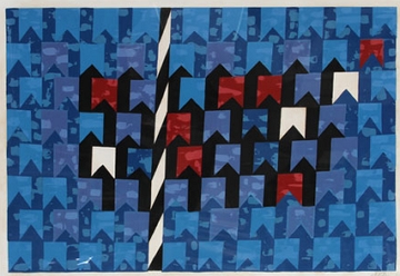 Bandeirinhas estruturadas, obra de Alfredo Volpi