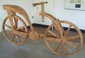 Projeto da primeira bicicleta de Leonardo da Vinci