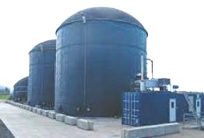 Usina produtora de biogás com biodigestores