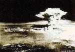 Explosão da bomba atômica em Hiroshima no final da guerra