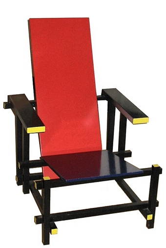 Obrasde arte do movimento De Stijl: Cadeira Vermelha e Azul