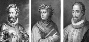 Retratos de Camões, Boccaccio e Cervantes