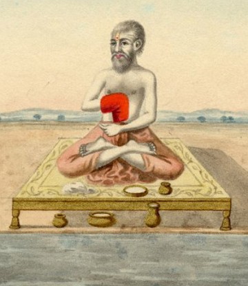 Pintura do s&aacute;bio e fil&oacute;sofo hindu C&aacute;pila