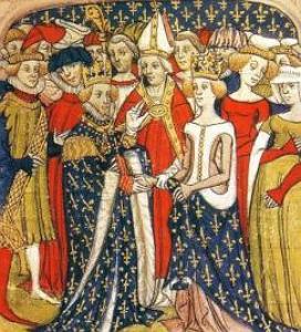 Imagem de um casamento na Idade Média