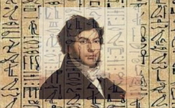 Champollion: egiptólogo que decifrou os hieróglifos pela primera vez.