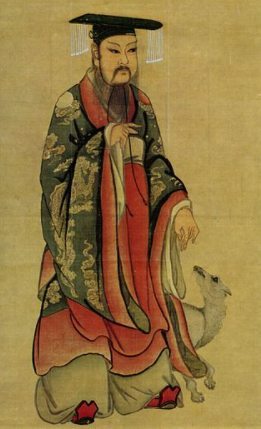 Pintura do rei chinês antigo Cheng Tang