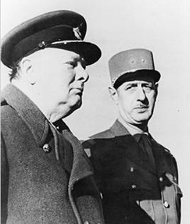 Foto de Churchill e De Gaulle
