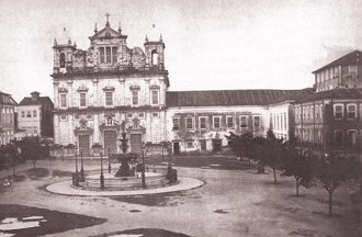 Foto antiga do Col&eacute;gio dos Jesu&iacute;tas