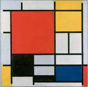 Composição com Vermelho, Amarelo, Azul e Preto de Piet Mondrian