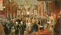 Coroação do imperador Pedro I em 1 de dezembro de 1822.