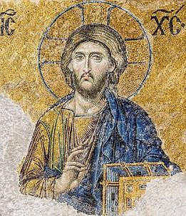 Pintura de Cristo na Basílica de Hagia Sofia