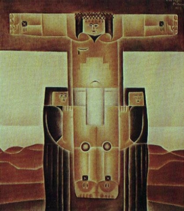 A Crucifix&atilde;o, obra do pintor Vicente do Rego Monteiro