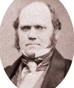 Foto de Charles Darwin com 46 anos