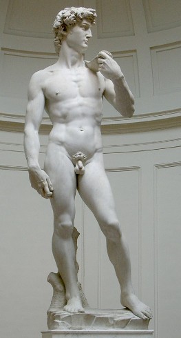 Foto da escultura David de Michelangelo