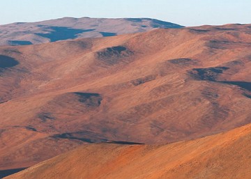 Vista do deserto do Atacama no Chile
