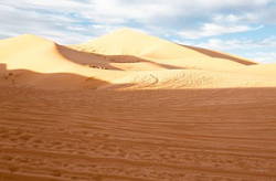 Foto do deserto do Saara mostrando as areias