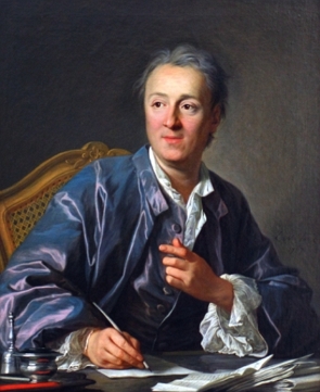 Retrato de Diderot sentado e escrevendo