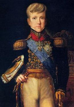 Retrato pintado de Dom Pedro II com 12 anos de idade