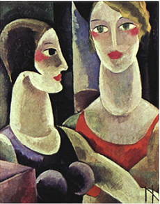 Duas Mulheres, pintura de Ismael Nery