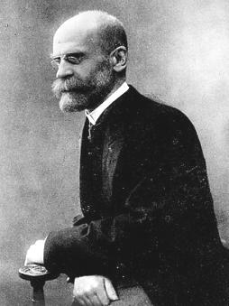 Foto em preto e branco de Émile Durkheim